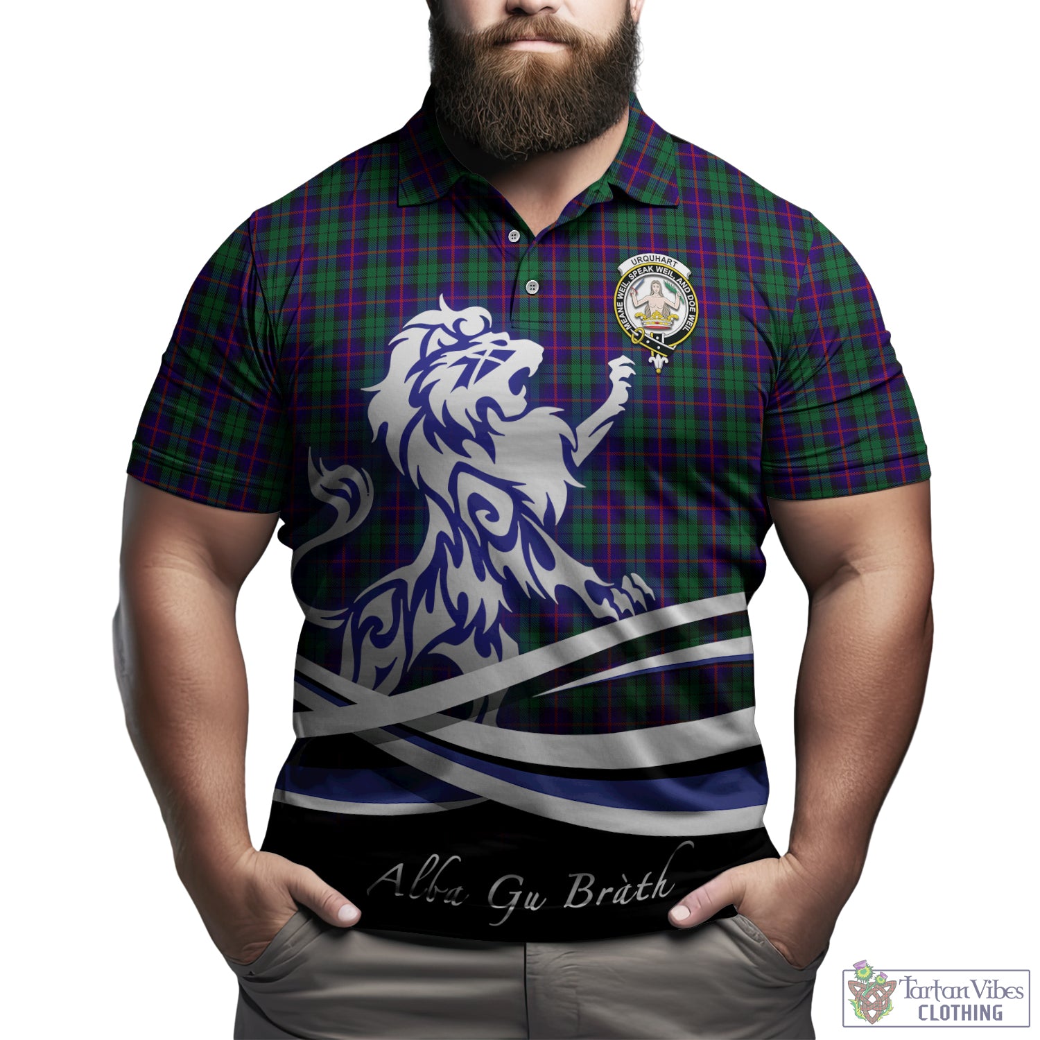 urquhart-tartan-polo-shirt-with-alba-gu-brath-regal-lion-emblem