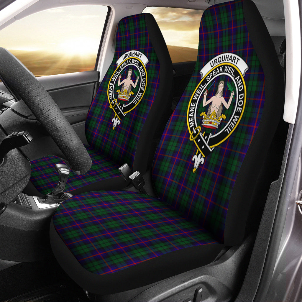 Urquhart Tartan Car Seat Cover with Family Crest One Size - Tartanvibesclothing