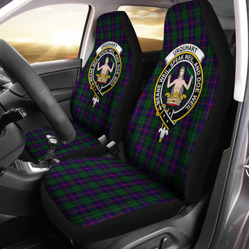 Urquhart Tartan Car Seat Cover with Family Crest