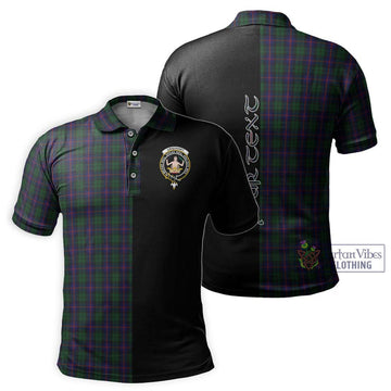 Urquhart Tartan Polo Shirt with Family Crest and Half Of Me Style Kid - Tartanvibesclothing Shop