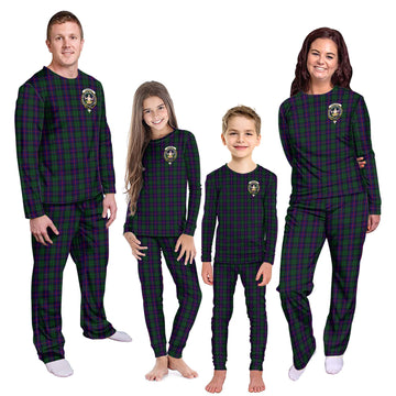 Urquhart Tartan Pajamas Family Set with Family Crest