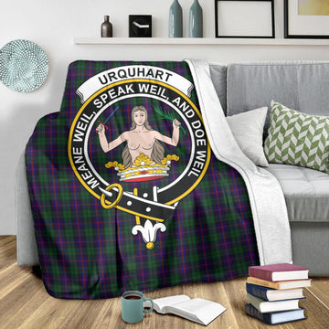 Urquhart Tartan Blanket with Family Crest