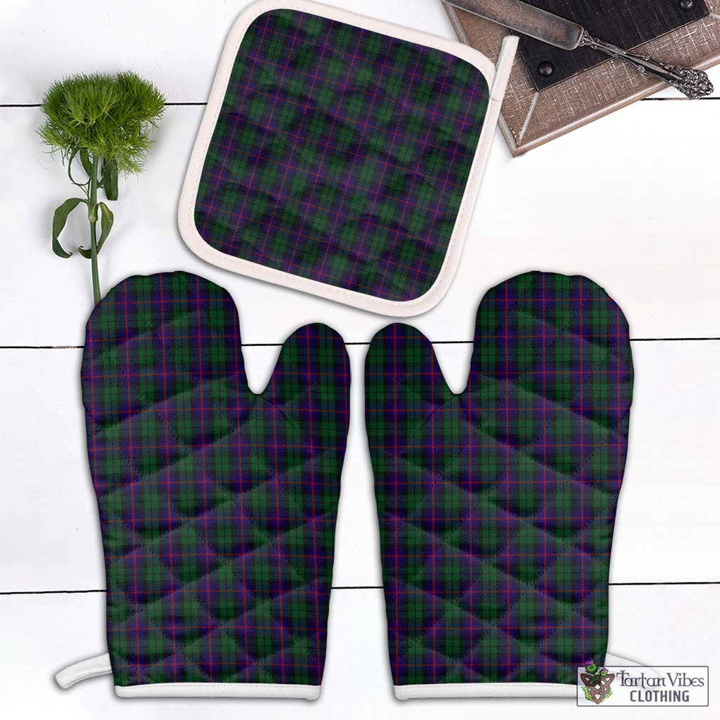 Urquhart Tartan Combo Oven Mitt & Pot-Holder Combo 1 Oven Mitt & 1 Pot-Holder White - Tartan Vibes Clothing