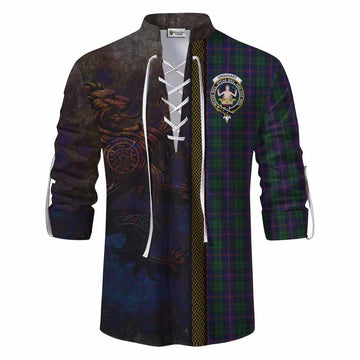 Urquhart Tartan Family Crest Ghillie Kilt Shirt Alba Gu Brath Be Brave Lion Ancient Style