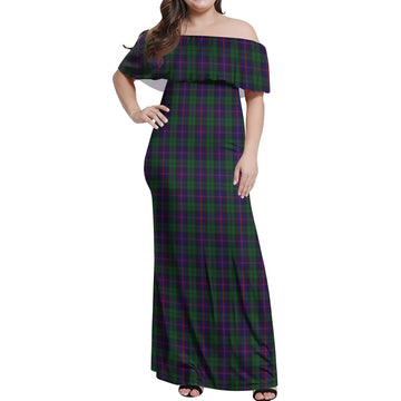 Urquhart Tartan Off Shoulder Long Dress