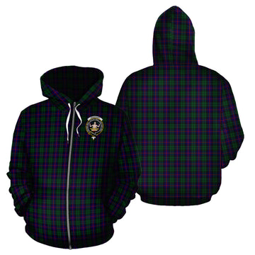 Urquhart Tartan Hoodie with Family Crest