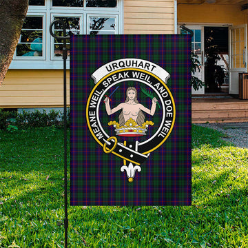 Urquhart Tartan Garden Flag with Family Crest