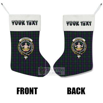 Urquhart Tartan Family Crest Christmas Stocking with Personalized Text