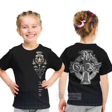 Tartan Vibes Clothing Urquhart Tartan Kid T-Shirt Featuring Alba Gu Brath Family Crest Celtic Inspired