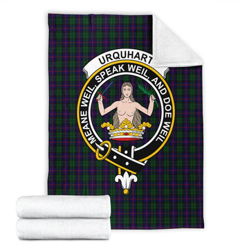 Urquhart Tartan Blanket with Family Crest