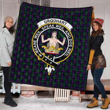 Urquhart Tartan Quilt with Family Crest