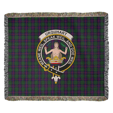 Urquhart Tartan Woven Blanket with Family Crest