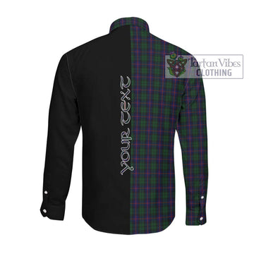 Urquhart Tartan Long Sleeve Button Shirt with Family Crest and Half Of Me Style Men's Shirt - Tartanvibesclothing Shop