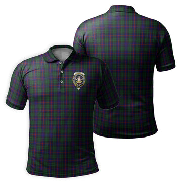 Urquhart Tartan Men's Polo Shirt with Family Crest