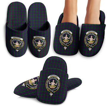 Urquhart Tartan Home Slippers with Family Crest