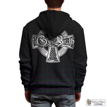 Tartan Vibes Clothing Urquhart Tartan Hoodie Featuring Alba Gu Brath Family Crest Celtic Inspired