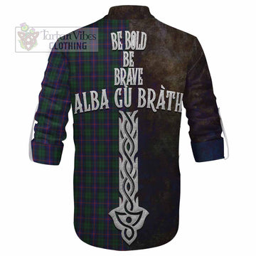 Urquhart Tartan Family Crest Ghillie Kilt Shirt Alba Gu Brath Be Brave Lion Ancient Style