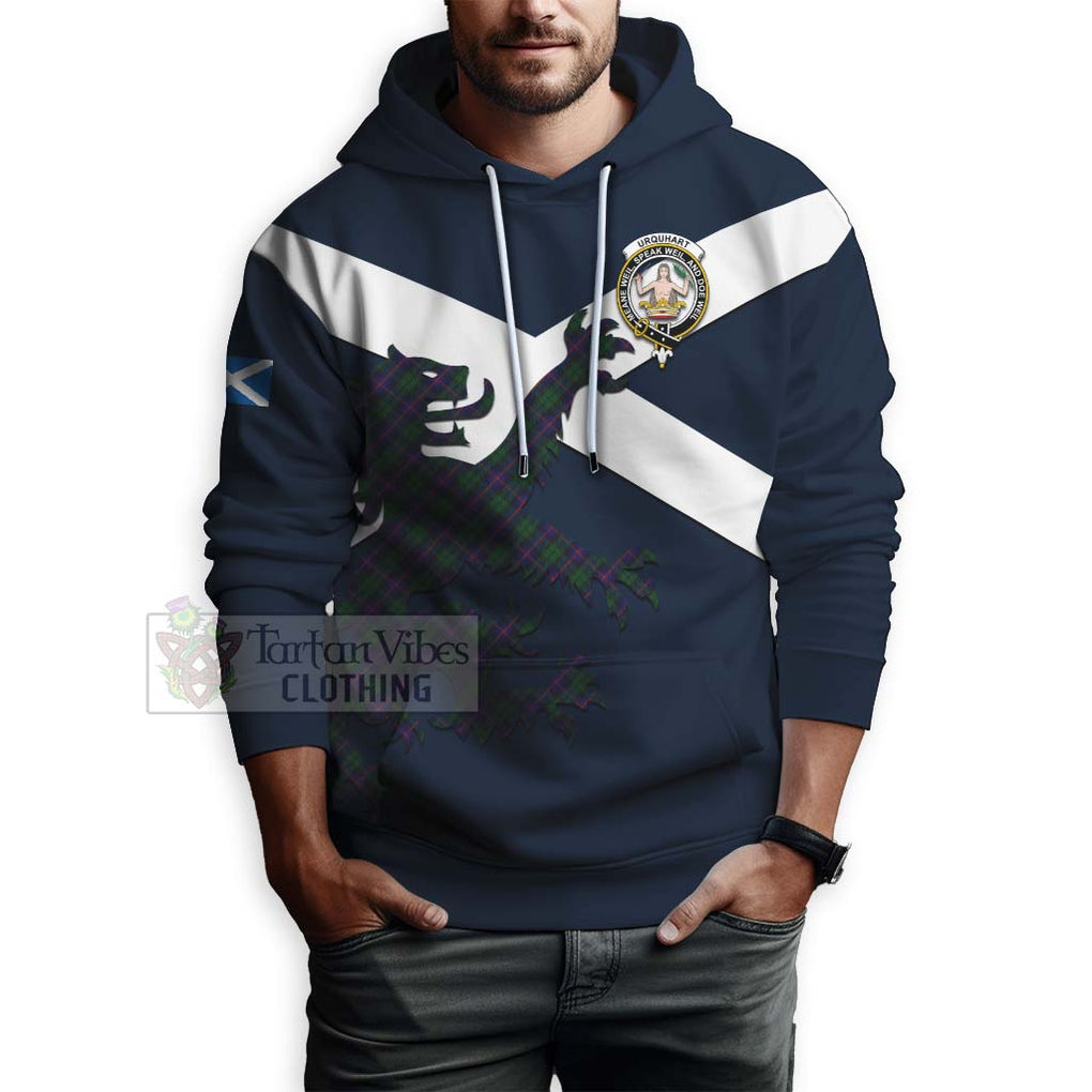 Tartan Vibes Clothing Urquhart Tartan Lion Rampant Hoodie – Proudly Display Your Heritage with Alba Gu Brath and Clan Name