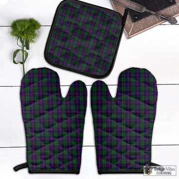 Urquhart Tartan Combo Oven Mitt & Pot-Holder Combo 1 Oven Mitt & 1 Pot-Holder Black - Tartan Vibes Clothing