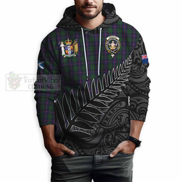 Urquhart Crest Tartan Hoodie with New Zealand Silver Fern Half Style