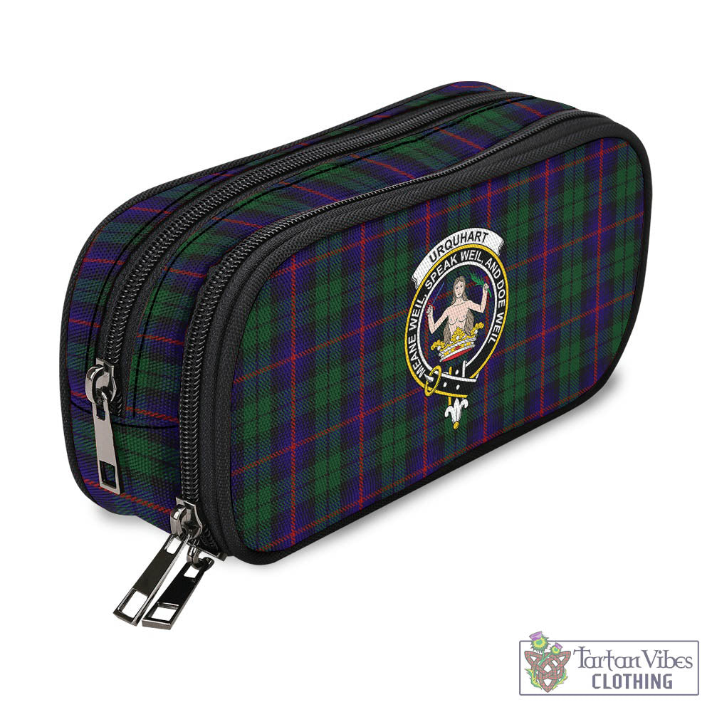 Tartan Vibes Clothing Urquhart Tartan Pen and Pencil Case with Family Crest