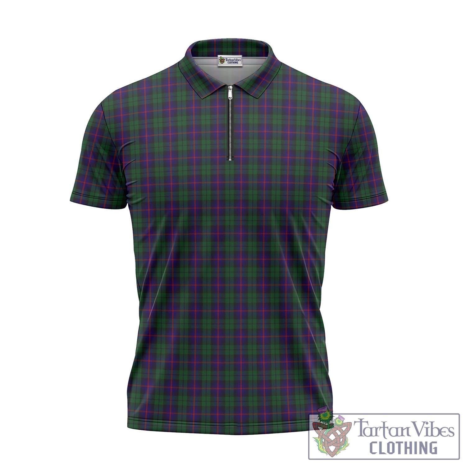 Tartan Vibes Clothing Urquhart Tartan Zipper Polo Shirt