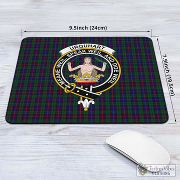 Urquhart Tartan Mouse Pad with Family Crest