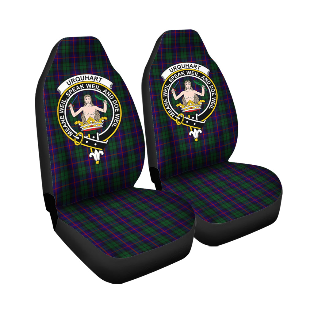Urquhart Tartan Car Seat Cover with Family Crest - Tartanvibesclothing