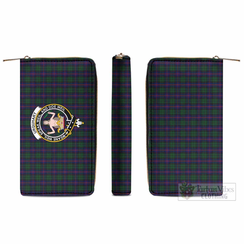 Tartan Vibes Clothing Urquhart Tartan Women's Leather Wallet with Family Crest