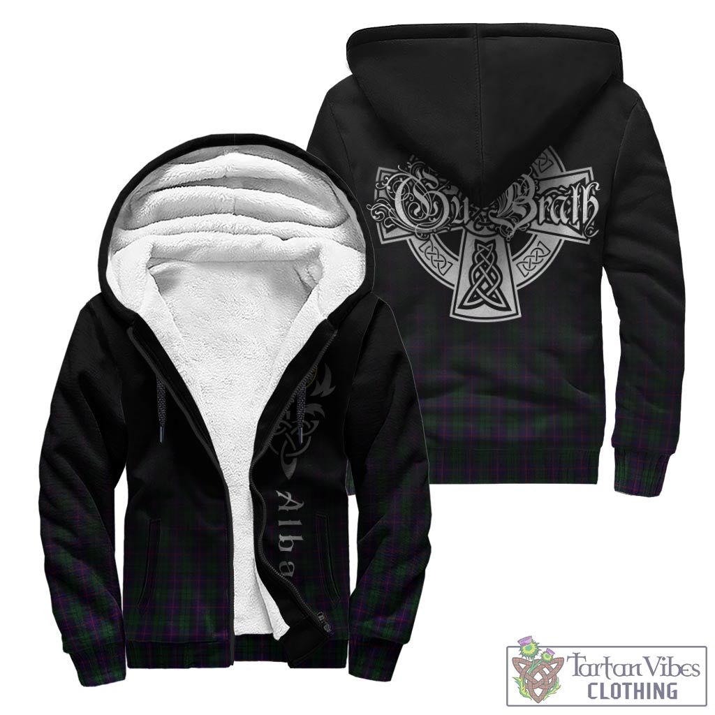 Tartan Vibes Clothing Urquhart Tartan Sherpa Hoodie Featuring Alba Gu Brath Family Crest Celtic Inspired
