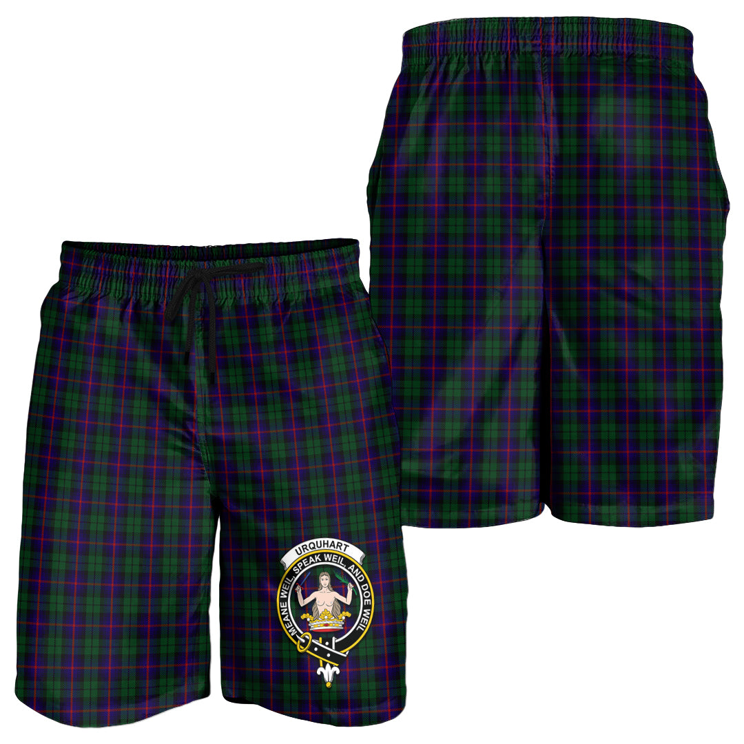 urquhart-tartan-mens-shorts-with-family-crest