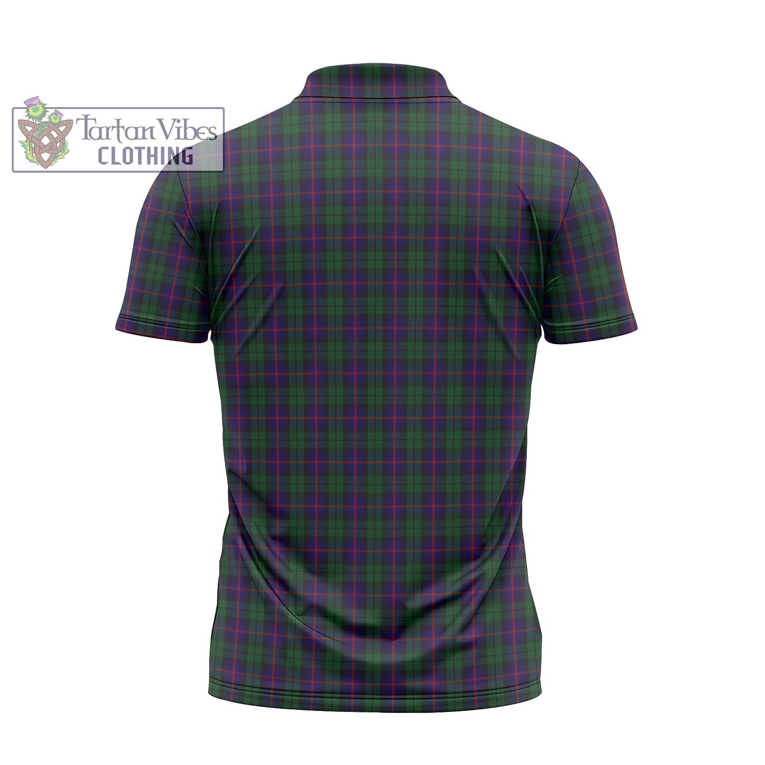 Tartan Vibes Clothing Urquhart Tartan Zipper Polo Shirt with Family Crest