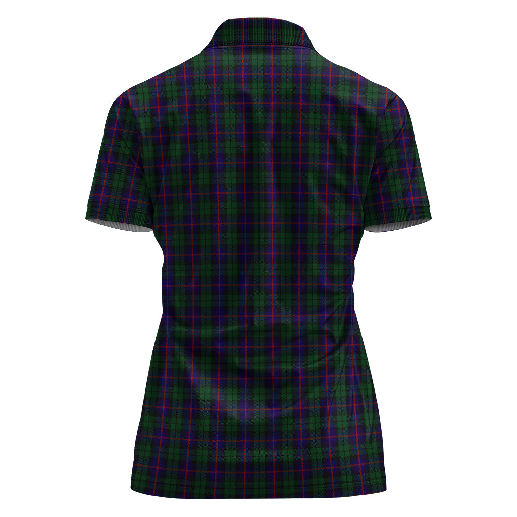 urquhart-tartan-polo-shirt-with-family-crest-for-women