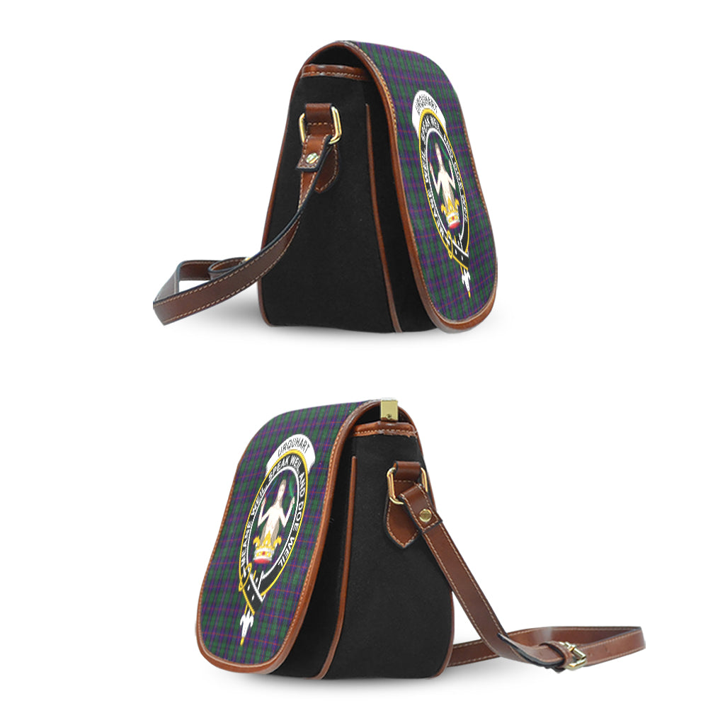 urquhart-tartan-saddle-bag-with-family-crest
