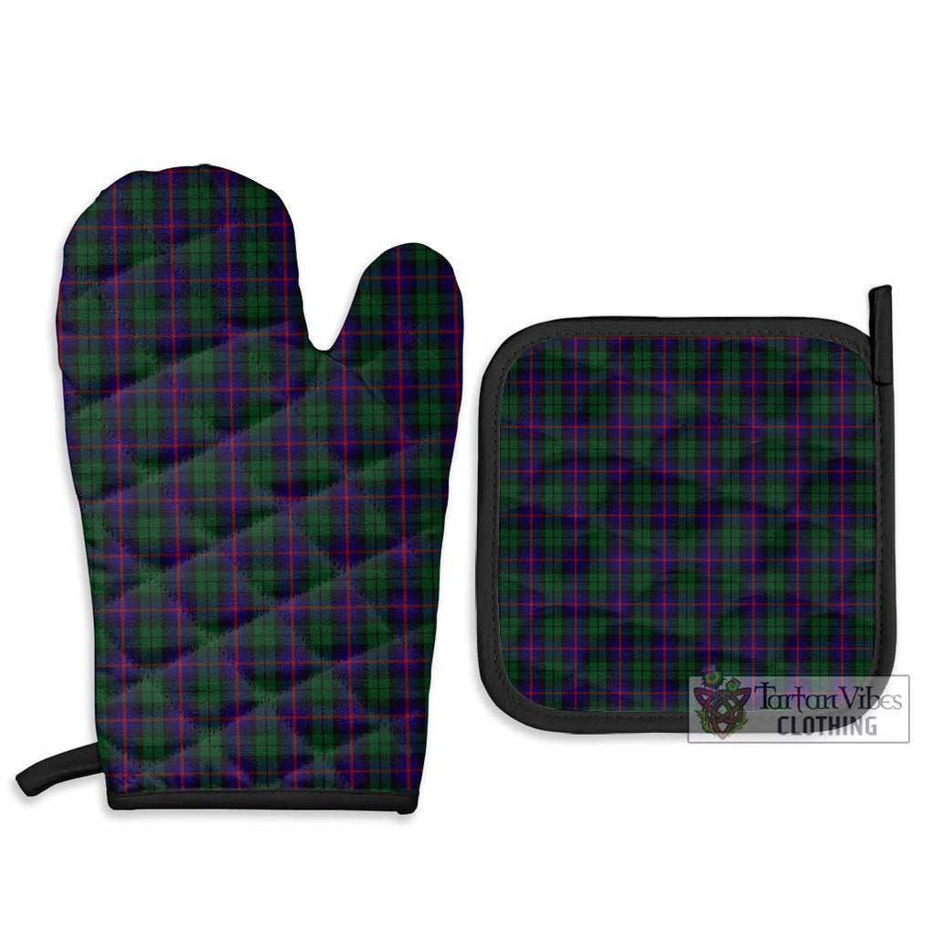 Urquhart Tartan Combo Oven Mitt & Pot-Holder Combo 1 Oven Mitt & 2 Pot-Holder Black - Tartan Vibes Clothing