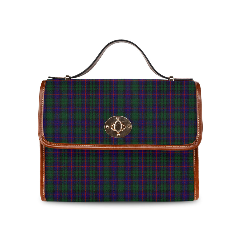 urquhart-tartan-leather-strap-waterproof-canvas-bag