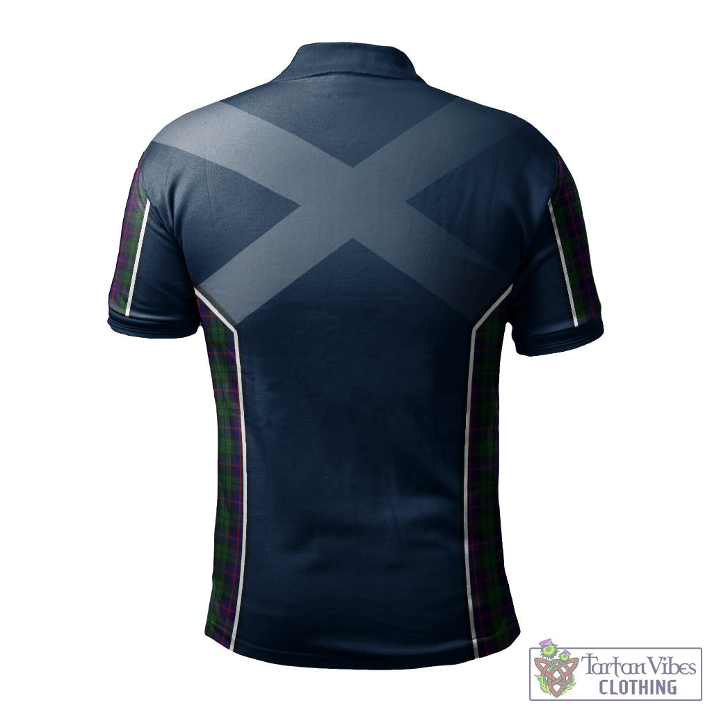Tartan Vibes Clothing Urquhart Tartan Men's Polo Shirt with Family Crest and Lion Rampant Vibes Sport Style