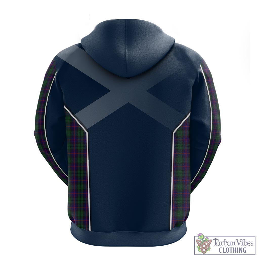 Tartan Vibes Clothing Urquhart Tartan Hoodie with Family Crest and Scottish Thistle Vibes Sport Style
