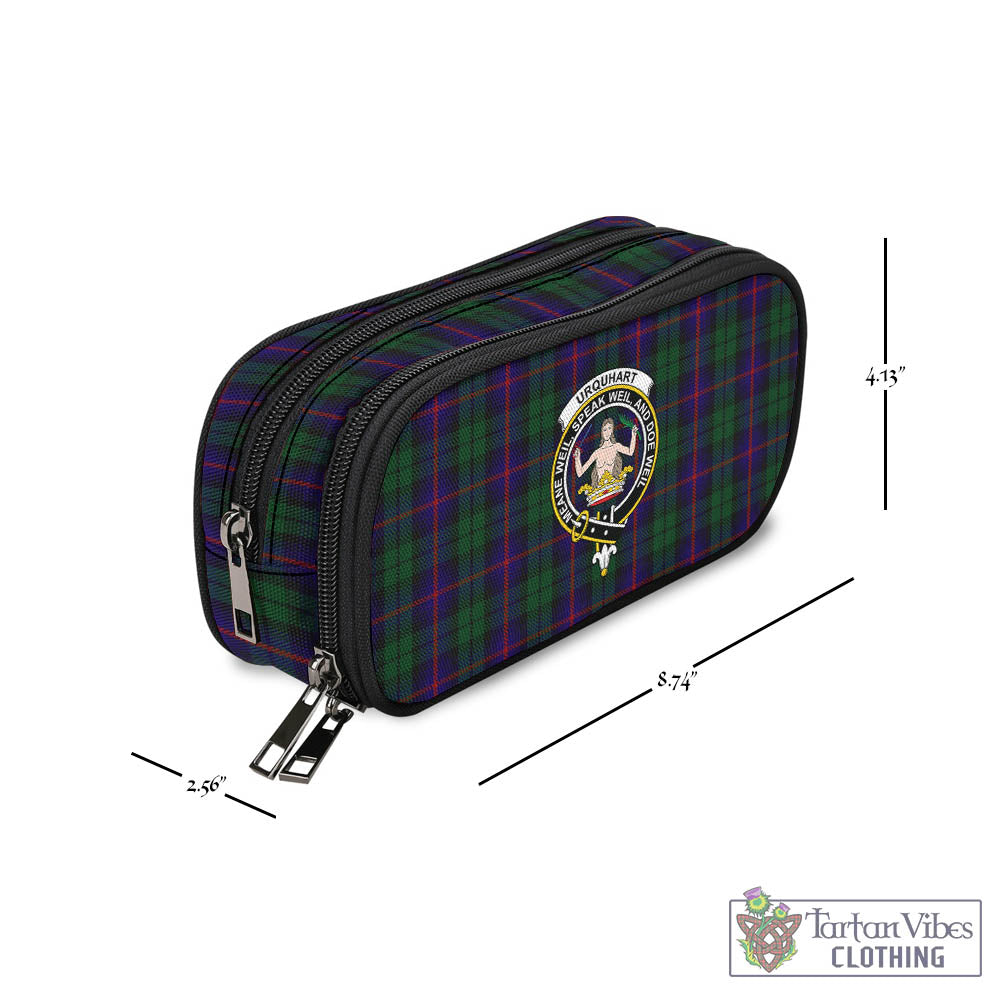Tartan Vibes Clothing Urquhart Tartan Pen and Pencil Case with Family Crest