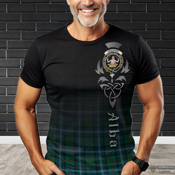 Urquhart Ancient Tartan T-Shirt Featuring Alba Gu Brath Family Crest Celtic Inspired