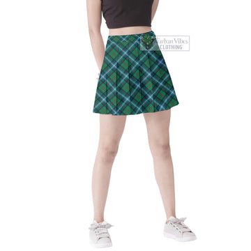 Urquhart Ancient Tartan Women's Plated Mini Skirt