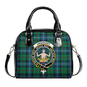 Urquhart Ancient Tartan Shoulder Handbags with Family Crest