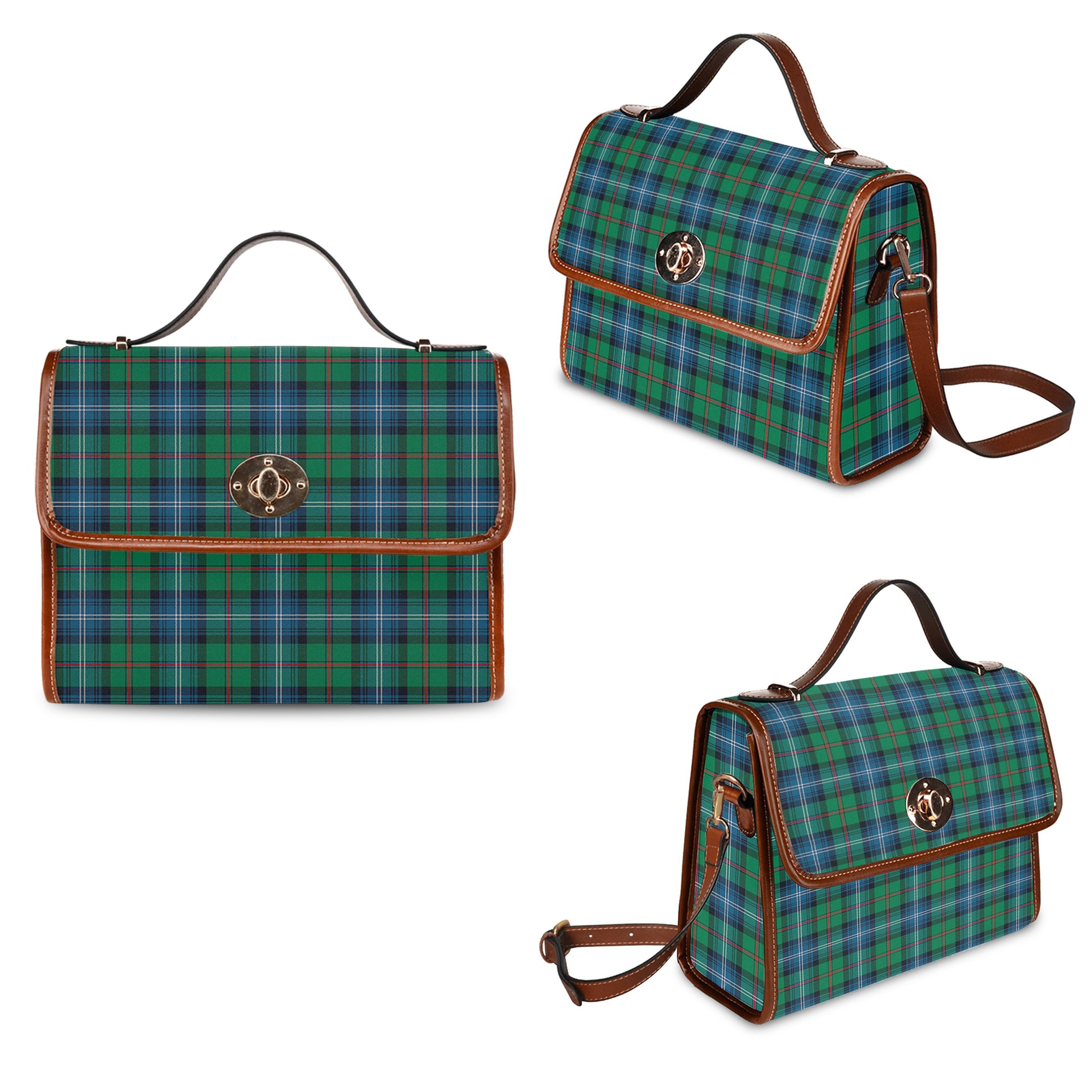 urquhart-ancient-tartan-leather-strap-waterproof-canvas-bag