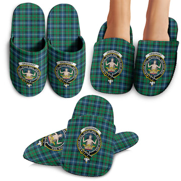 Urquhart Ancient Tartan Home Slippers with Family Crest