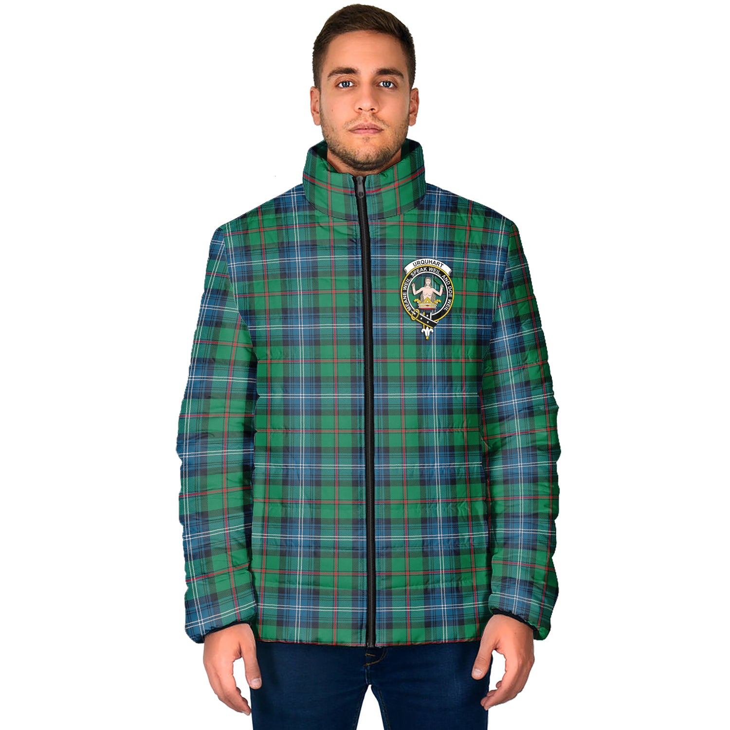 urquhart-ancient-tartan-padded-jacket-with-family-crest