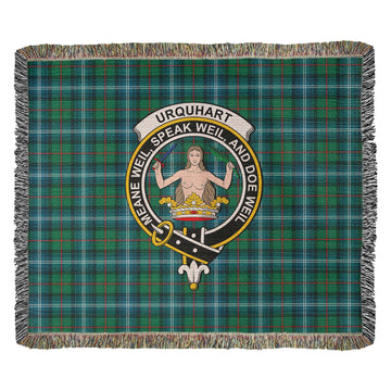 Urquhart Ancient Tartan Woven Blanket with Family Crest