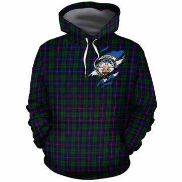 Urquhart Clan Crest In Me Tartan Cotton Hoodie Scotland Flag Style