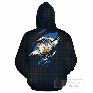 Urquhart Clan Crest In Me Tartan Cotton Hoodie Scotland Flag Style