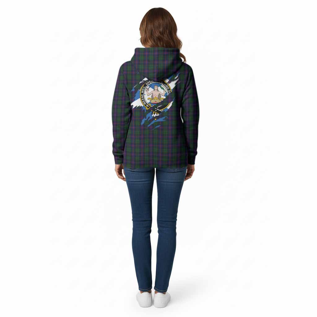 Urquhart Clan Crest In Me Tartan Cotton Hoodie Scotland Flag Style