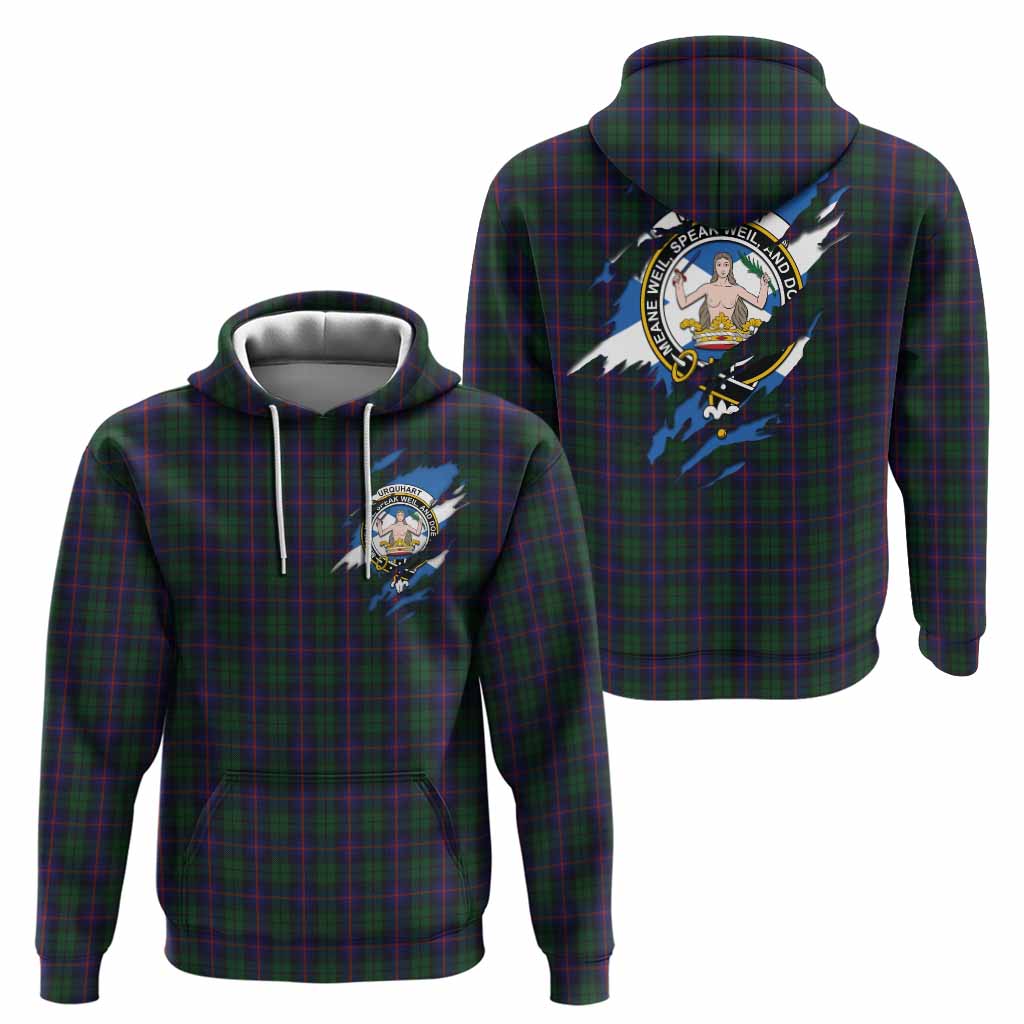Urquhart Clan Crest In Me Tartan Hoodie Scotland Flag Style